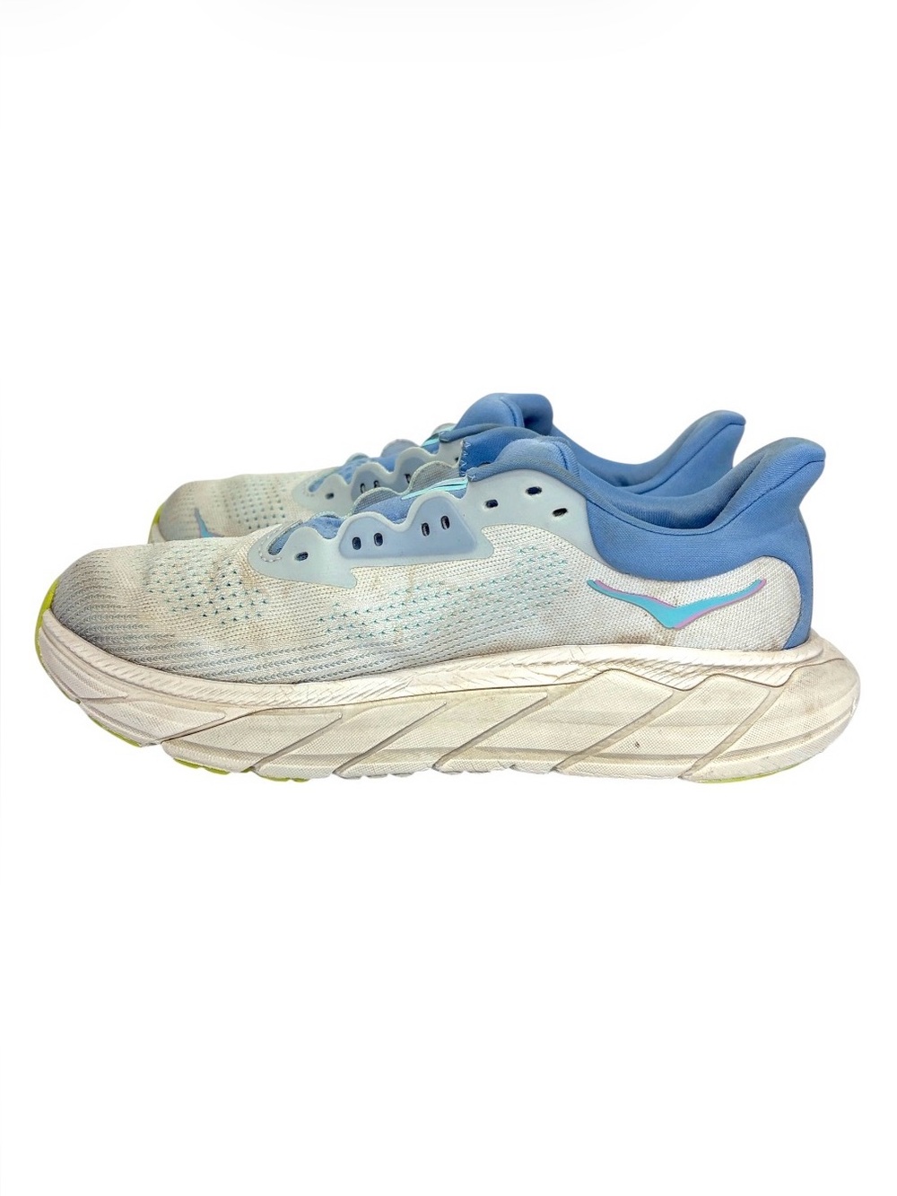 Hoka One One Arahi 7 Women's Size 7.5 B Blue White Yellow - FLAW